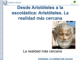 Aristóteles. La realidad más cercana