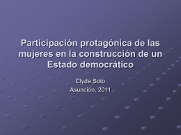 2011 Participación protagónica mujeres
