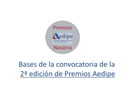 2ª edición de Premios Aedipe II PREMIOS AEDIPE NAVARRA