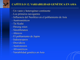 12. Variabilidad genética en Asia I