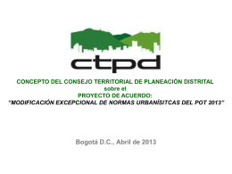 Presentación_Concepto CTPD_MePOT 2013 CONCEJO