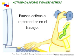 actividad laboral y pausas activas