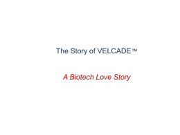 The Story of Velcade - ADAMS Academy Fellowship
