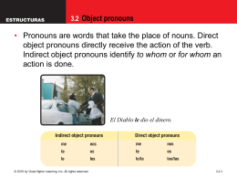 3.2 Object pronouns
