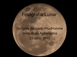 Fotografía Lunar - Instituto de Astronomía