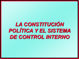la constitución política y el sistema de control interno