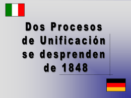 Procesos de UnificaciÃ³n 1848 – Italia y Alemania