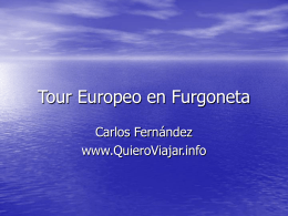 Tour Europeo en Furgoneta