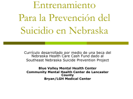 Nebraska Prevention of Suicide Training (N-POST)