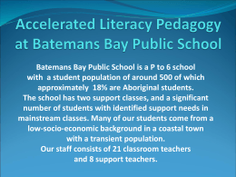 Accelerated Literacy at Batemans Bay Public School