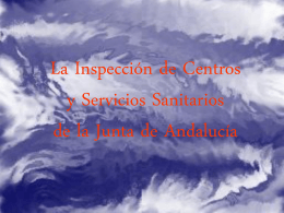 Inspeccion de Centros y Servicios