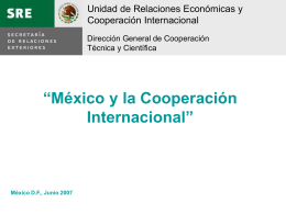 México y Cooperación Internacional