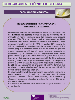 Minoxidil en espuma. Centro Andaluz de Farmacovigilancia