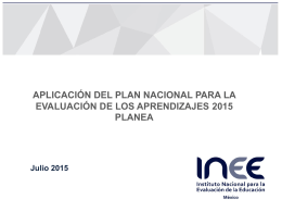 Aplicación PLANEA 2015 - Educación y Cultura: Revista AZ