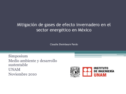 Mitigación de gases de efecto invernadero en México Claudia