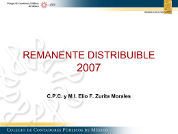 Remanente distribuible - Despacho CP Elio T. Zurita y Asociados