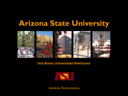 Iniciativas Panamericanas - Arizona State University