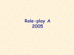 Role-play A 2005 Quiero aspirinas/ crema/ jarabe por favor