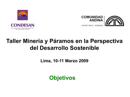 Implicaciones de la Mineria en los Páramos de Colombia, Ecuador y