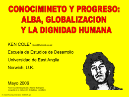 ALBA, globalizacion y la dignidad humana [formato PPT]