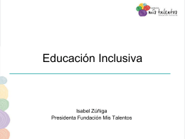 Presentación de Isabel Zúñiga