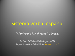 Sistema verbal español