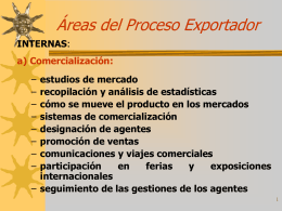 Áreas del Proceso Exportador
