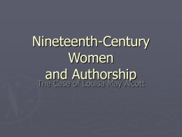 Nineteenth-Century Women and Authorship