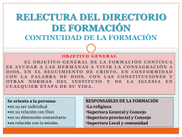 RELECTURA DEL DIRECTORIO DE FORMACIÓNx