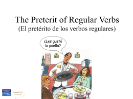 Preterit of regular verbs