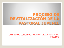 proceso de revitalización de la pastoral juvenil