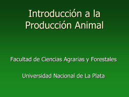 Introducción a la Producción Animal - Aula Virtual