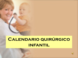 CALENDARIO QUIRURGICO INFANTIL