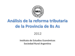 Análisis de la reforma tributaria de la Provincia de Buenos Aires