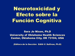 Neurotoxicidad y Efecto sobre la Función Cognitiva