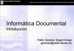 Informática Documental - Universidad de Deusto