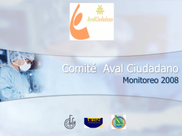 Aval Ciudadano - Reporte de Monitoreo 2009