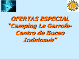 OFERTAS DE BUCEO EN EL CAMPING LA GARROFA
