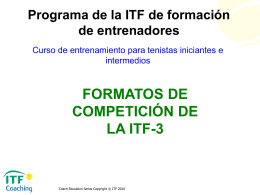 Formatos de Competicioón de la ITF