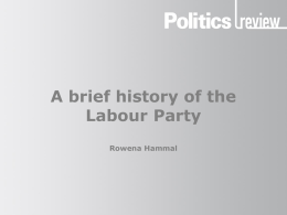 A brief history of the Labour Party