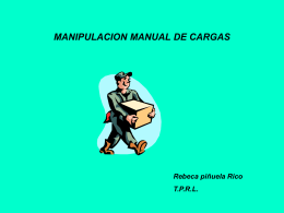 Presentación "Manipulacion manual de cargas"