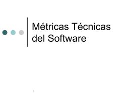 Métricas Técnicas del Software.