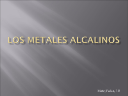 Los Metales Alcalinos