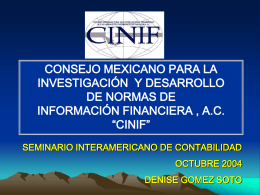 Diapositiva 1 - Consejo Mexicano de Normas de Información