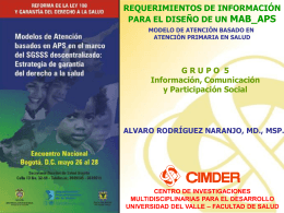 Diapositiva 1 - Organización Panamericana de la Salud. Colombia