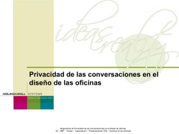 Speech Privacy In Office Design Slides - 2005