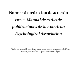 Normas APA - Universidad Argentina John F. Kennedy