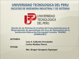 UNIVERSIDAD TECNOLOGICA DEL PERU FACULTAD DE