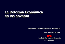 La Reforma Económica en los noventa