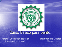 CURSO BASICO CRIMINALISTA